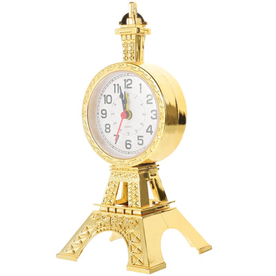 European Style Eiffel Tower Alarm Clock Retro Pendulum Clock Bedroom Bedside Small Alarm Clock Ornaments Bedside