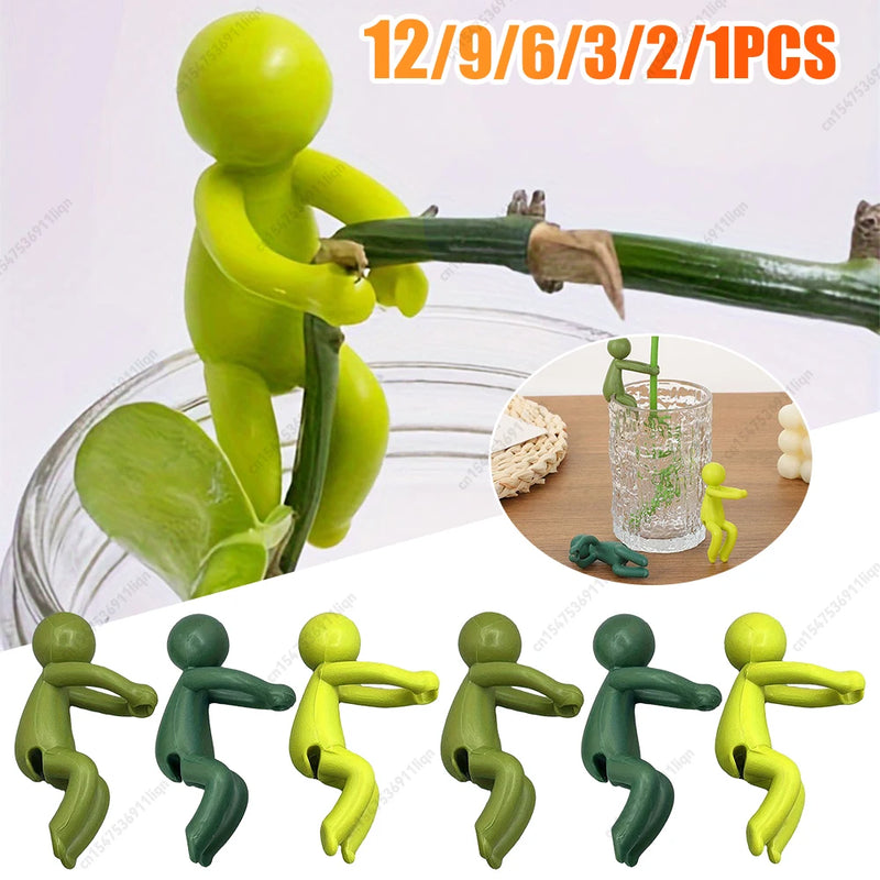 12-1pc Plant Growing Support Cute Plant Propagation Friends Reusable Hydroponic Plant Stand for Stems Sprouts Farm Equipment ﻿