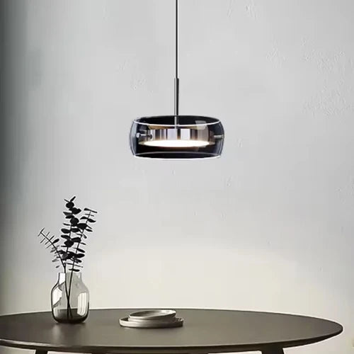 Led Modern Minimalist High-End Light Luxury Glass Restaurant Pendant Light With A High-End Feel Three Headed Dining Room Light