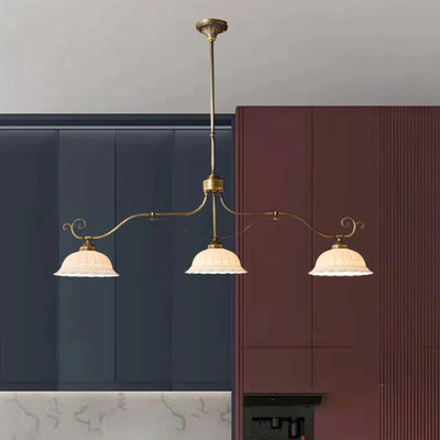 Italian Fashion Pattern LED Decor Pendant Light Creative Copper Ceramic Home Lamp Bedroom Foyer Lighting Fixtures Dropshipping