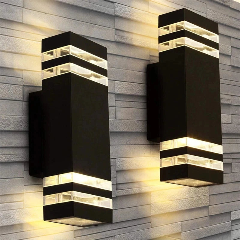 Modern LED Wall Lamps Outdoor Garden GU10 e27 Square Sconces Waterproof IP65 Balcony Porch Street Decor Wall Lighting Luminaire