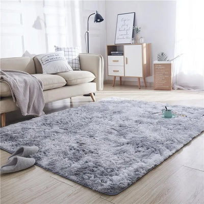 50*80cm Fluffy Large Kids Bedside Area Rug Living Room Shaggy Nursery Floor Mat Plush Carpet Thick Bedroom Carpets Home Decor