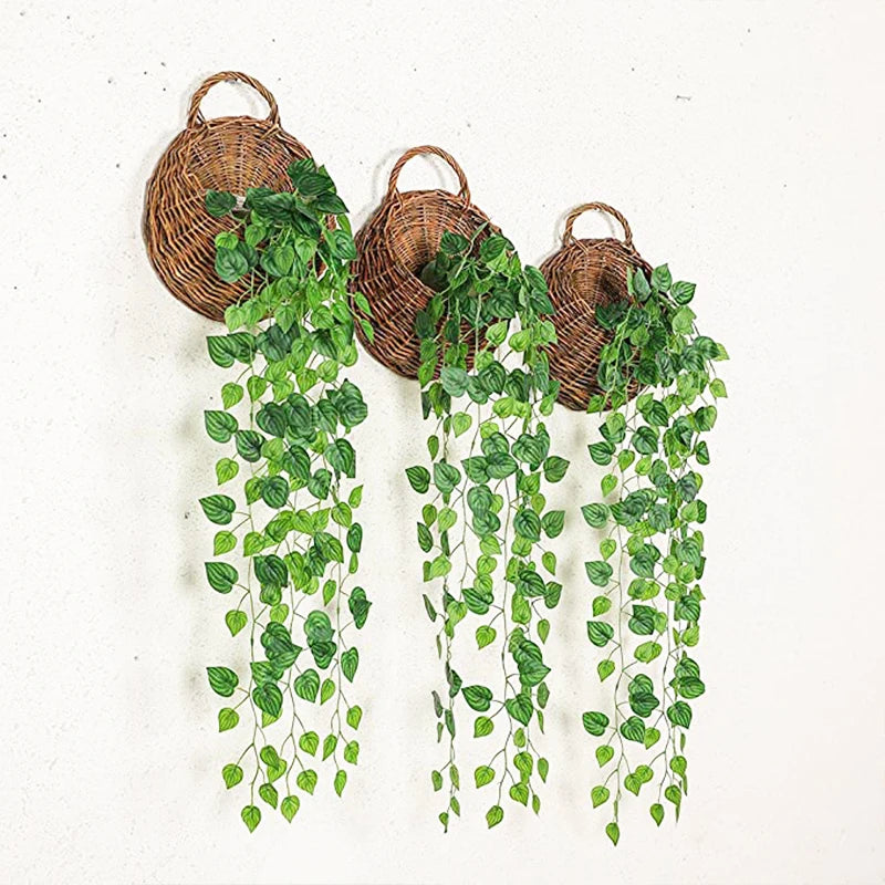 3PCSArtificial Hanging Plants Fake Hanging Plant Fake Ivy Vine for Wall House Room Indoor Outdoor Decoration (No Baskets)