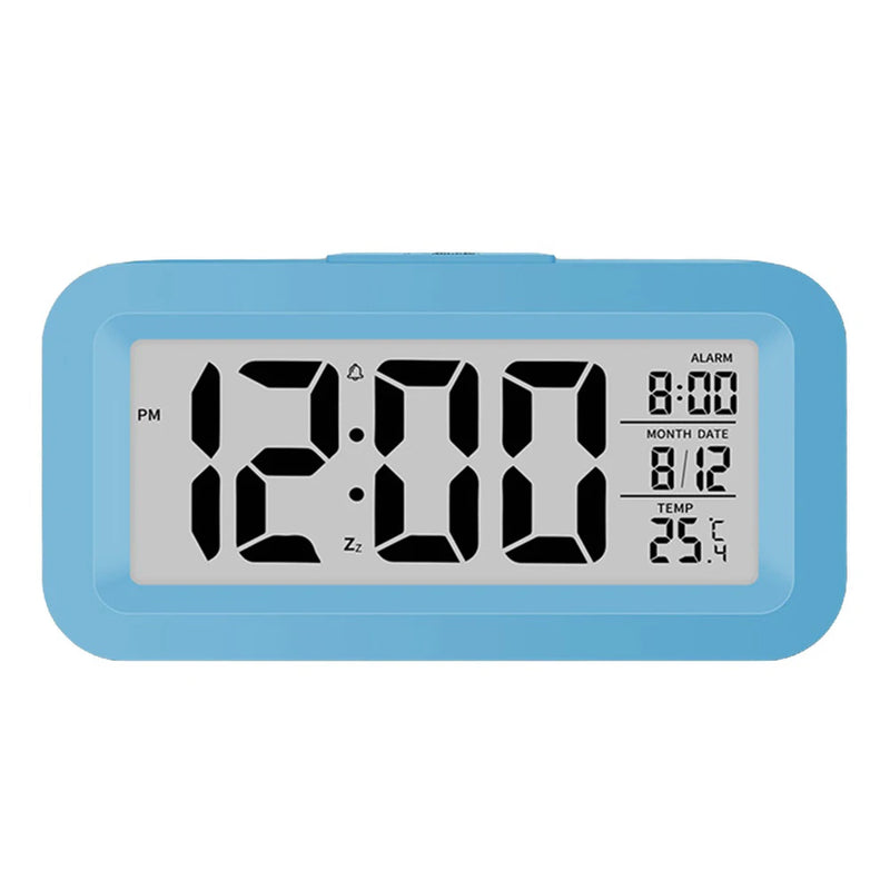 LED Digital Alarm Clock Electronic Digital Alarm LCD Screen Desktop Table Clocks For Home Office With Calendar Thermometer