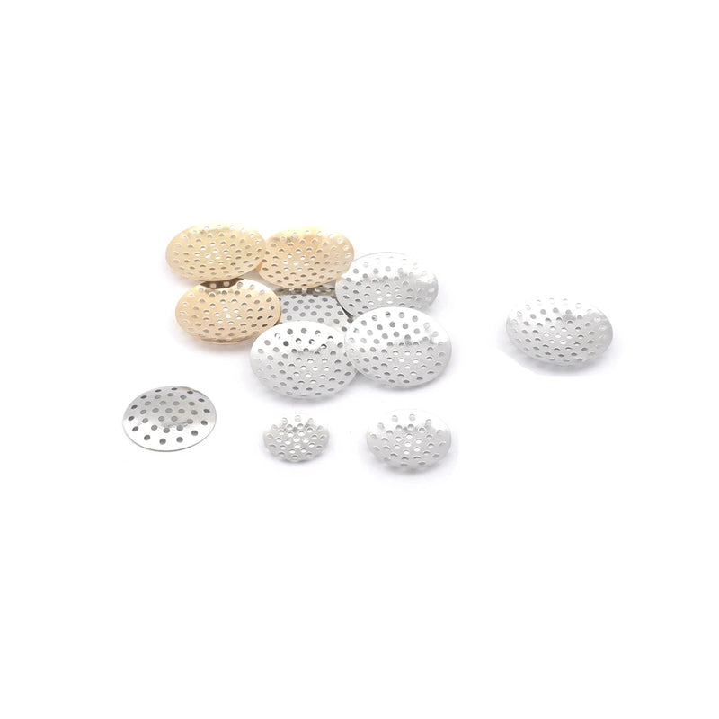 50PCS/lot 14-25mm Pinhole round tray brooch tray DIY handmade jewelry accessories For Diy Brooches Making Findings