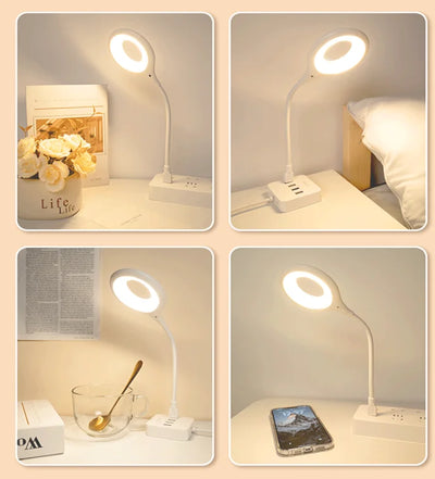 Foldable USB Desk Lamp Night Lights Lighting Plug-In Table Lamps Portable Desk Lights Eye Protection Reading Desk Night Light