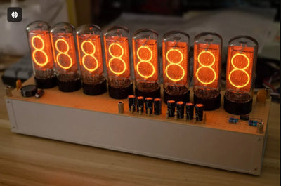 Large Smart DGM01 nixie tube clock with Circuit Suface、Multi Display Modes desk deco