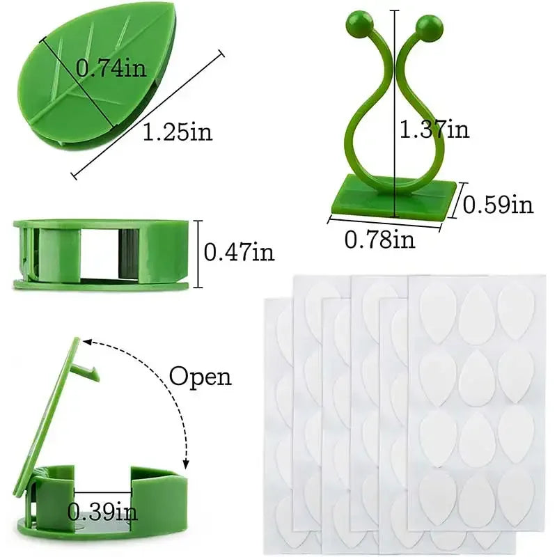 10/30/50Pcs Plant Climbing Wall Fixture Clips Rattan Vine Fixer Self-Adhesive Hook Invisible Garden Binding Clip Wall StickyClip