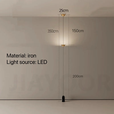 Modern Living Room Hallway Wall Floor Lamp Cone Desigh Art Decorative Iron Hanging Cable Floor Lamp For Bedroom Indoor LED Lamp
