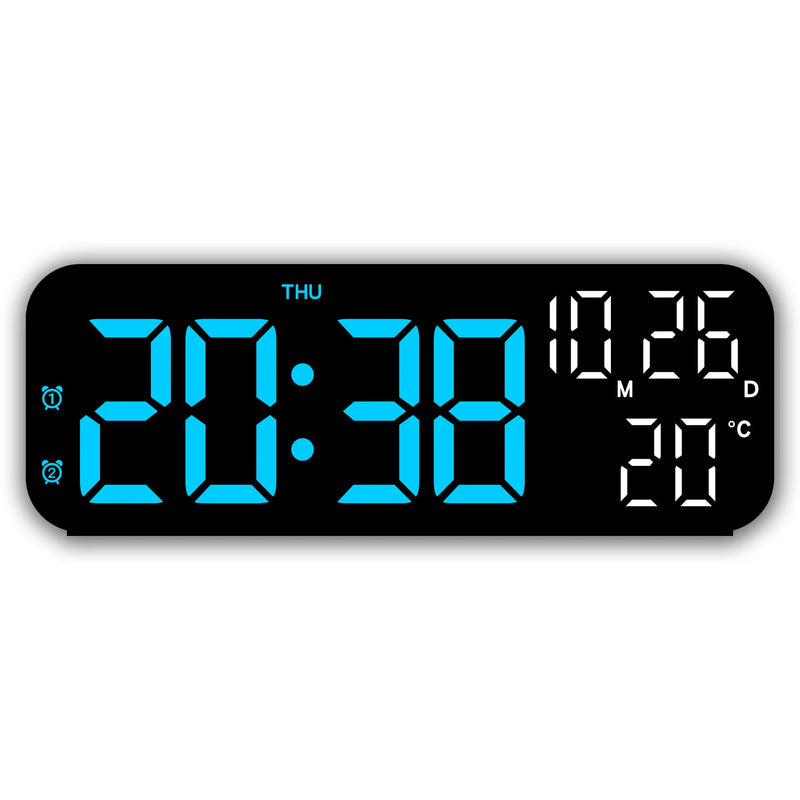 LED Digital Alarm Clock Snooze Temperature Date Display USB Desktop Strip Mirror LED Clocks for Living Room Decoration