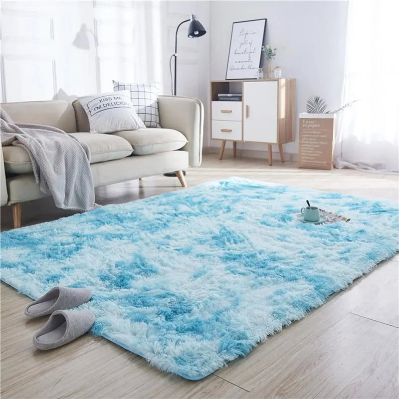 50*80cm Fluffy Large Kids Bedside Area Rug Living Room Shaggy Nursery Floor Mat Plush Carpet Thick Bedroom Carpets Home Decor